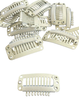 Klipy na stuhy 3,2 cm blond platina 10 ks