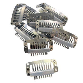 Klipy na stuhy 3,2 cm stříbrné 10 ks