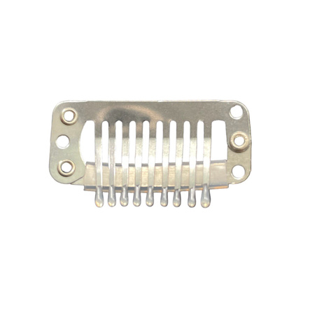 Klipy na stuhy 3,2 cm stříbrné 10 ks