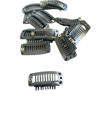 Klipy na stuhy 3,2 cm černé 10 ks