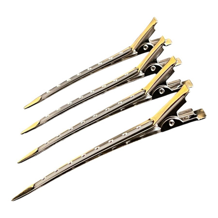 Stříbrné kovové sponky do vlasů 9 cm