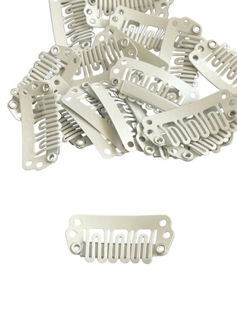 Klipy na stuhy 2,8 cm blond platina 10 ks