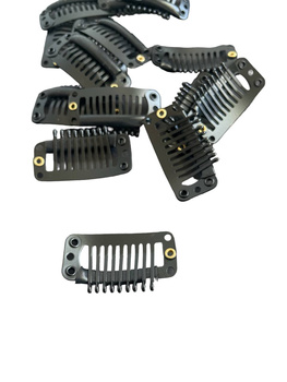 Klipy na stuhy 3,2 cm černé 10 ks