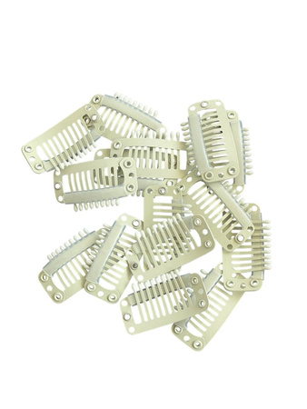 Klipy na stuhy 3,2 cm blond platina 10 ks