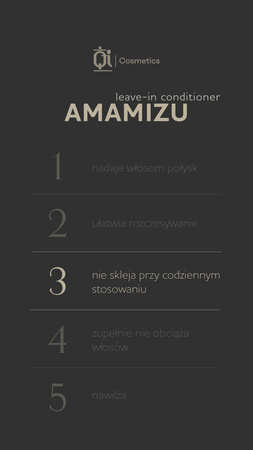 Expresní bezoplachový kondicionér AMAMIZU ve spreji