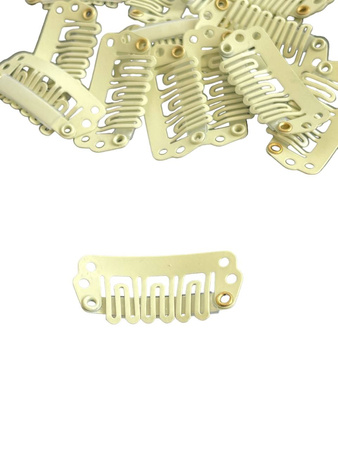 Klipy na stuhy 2,8 cm světle blond 10 ks